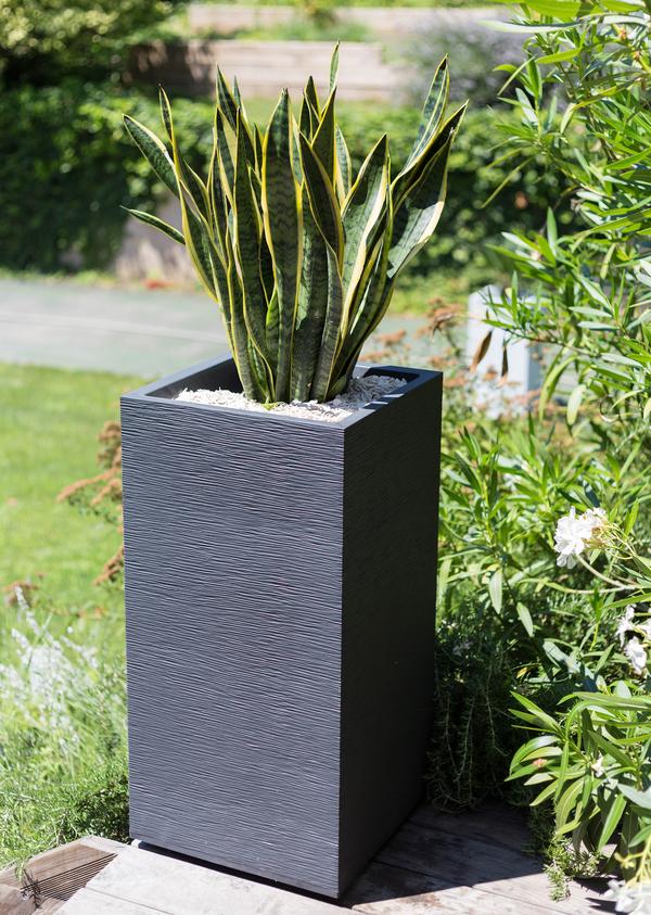EDA Kunststoff-Topf Graphit, gerillt