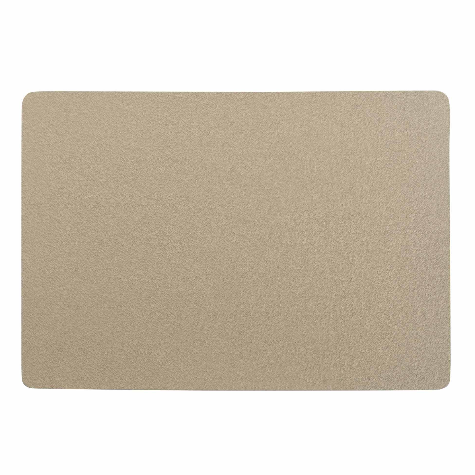 SET TABLE 30X43CM IMITATION CUIR BERGAME NATUREL