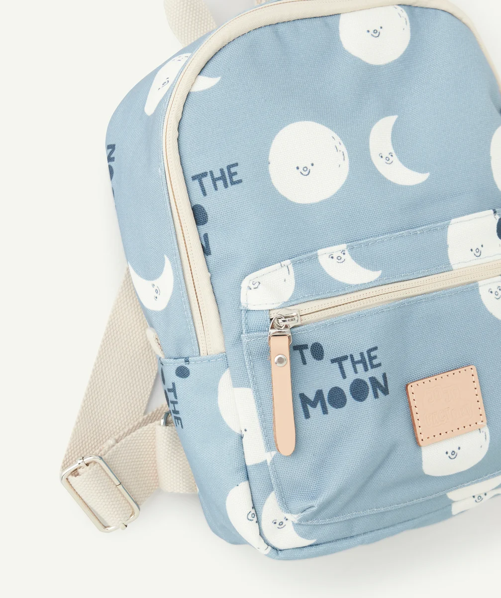 JOJO FACTORYSAC À DOS MATERNELLE BLEU AVEC IMPRIMÉ LUNE