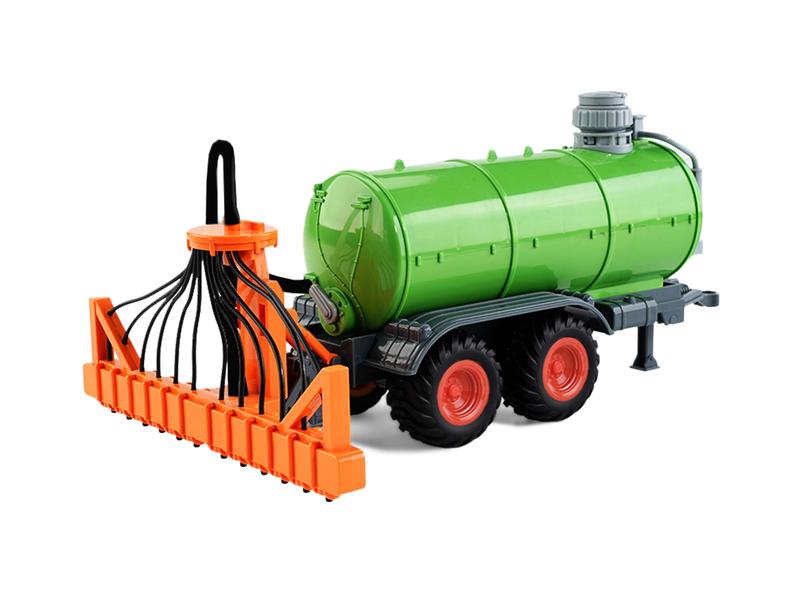 Amewi Traktor mit Güllefass, Grün 1:24, RTR Ferngesteuerter Traktor mit Licht und Sound