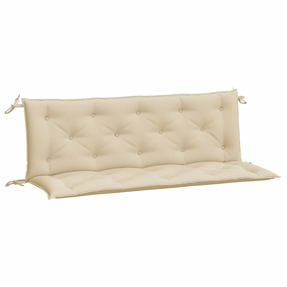 Coussins de banc de jardin 2 pcs beige 150x50x7 cm tissu oxford
