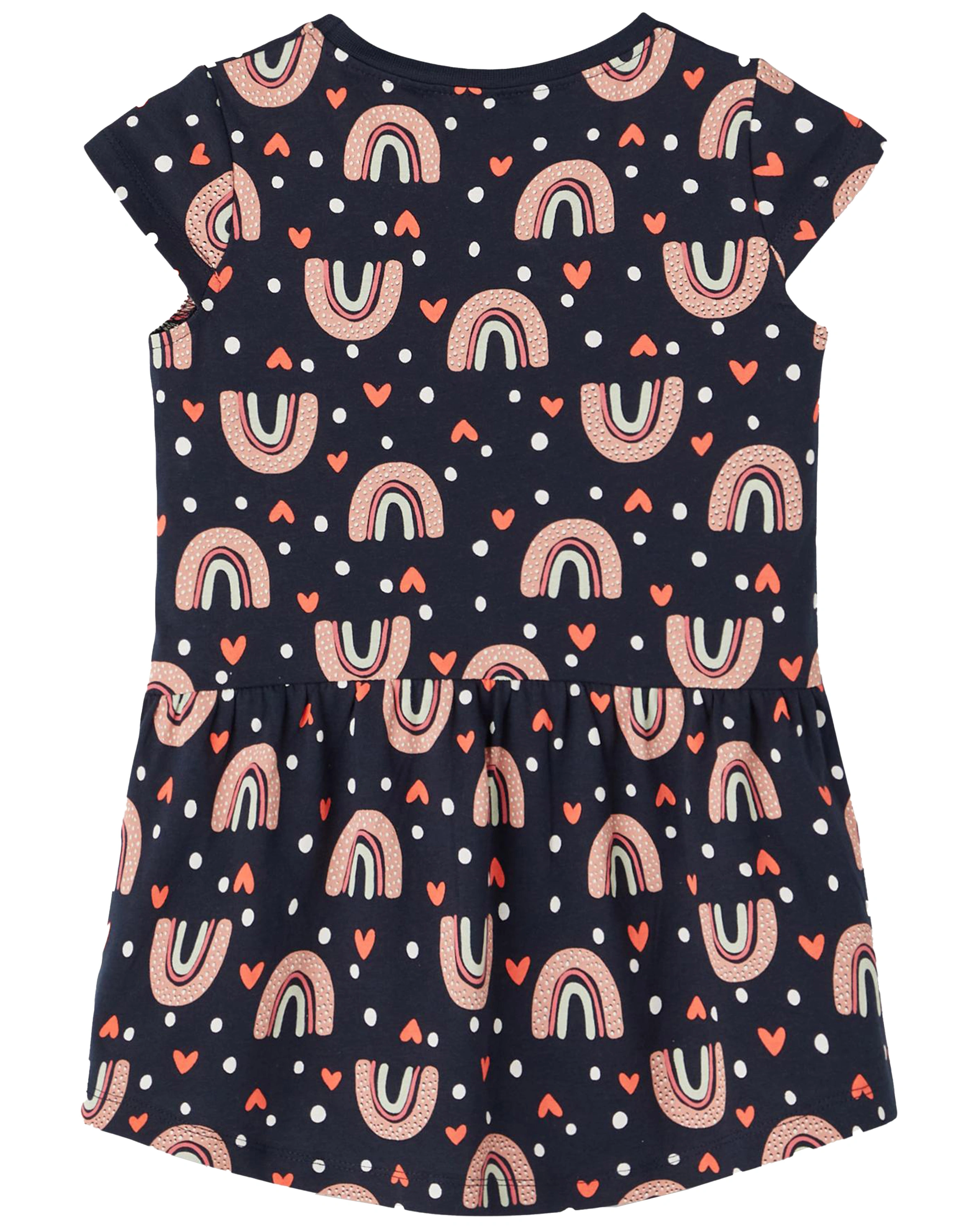 Kurzarm-Kleid NMFVIGGA RAINBOWS in dark sapphire