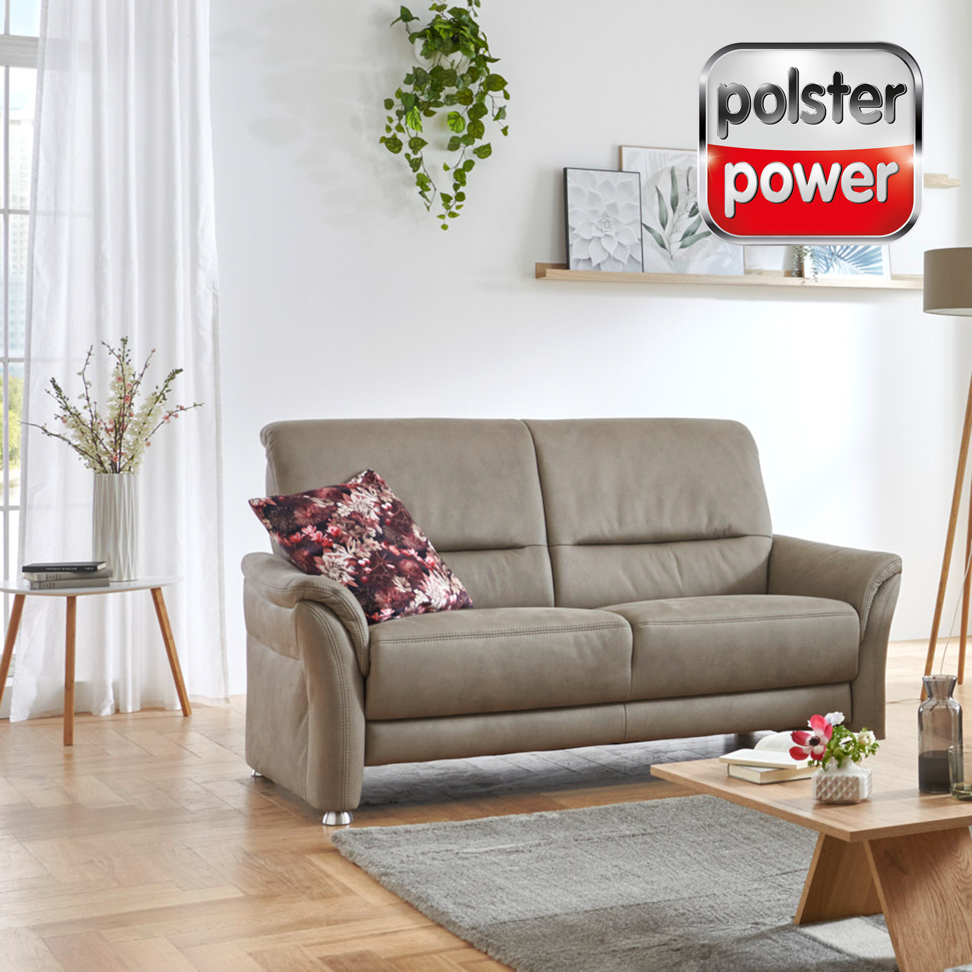 polsterpower 2,5-Sitzer - stone - Basismodell