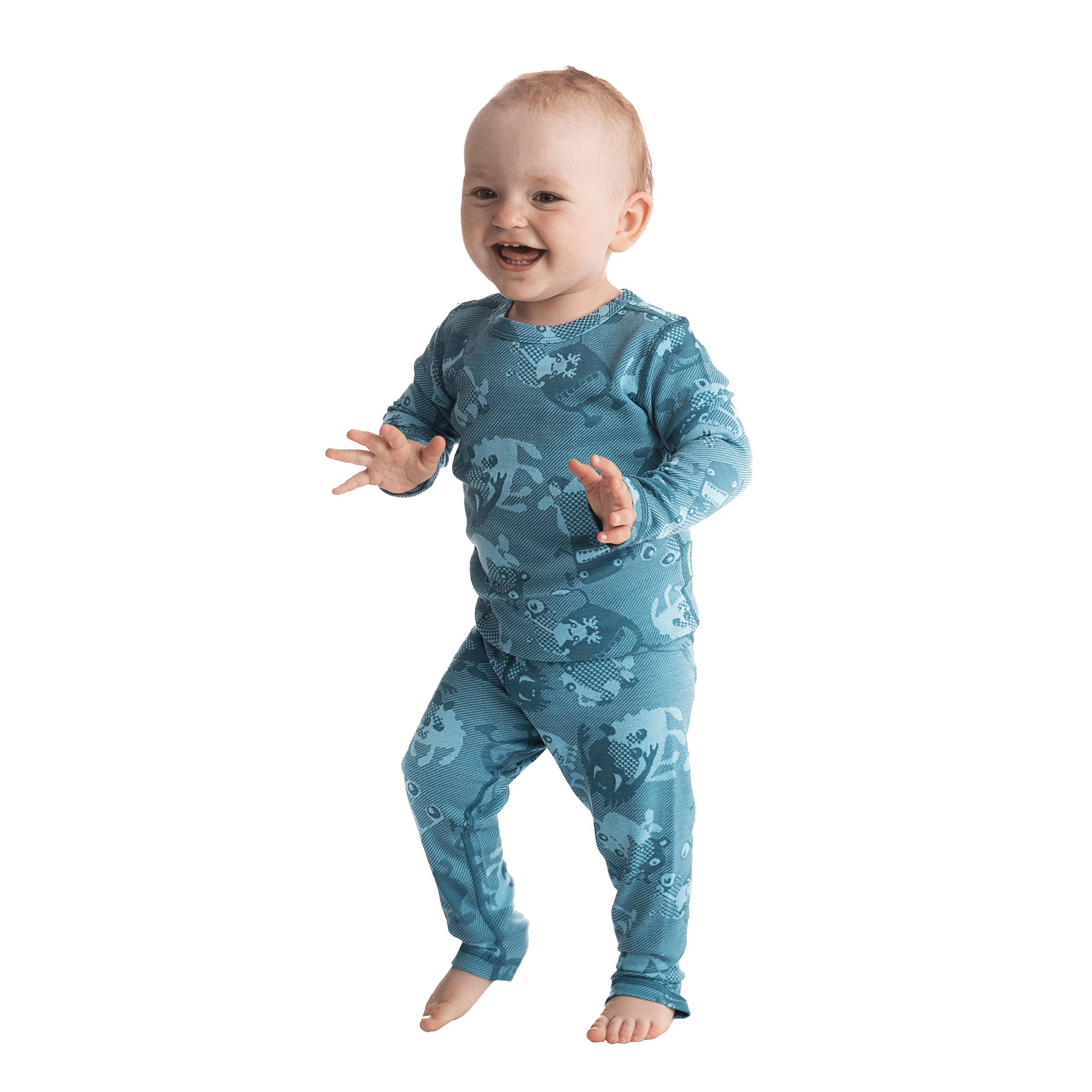 Vossatassar Monstercamo Merino Crew - Ull og ullsett
