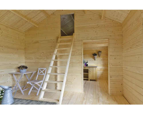 Outdoor Life Colorado tuinhuis met vloer en dakshingles, 675 x 490 cm, naturel