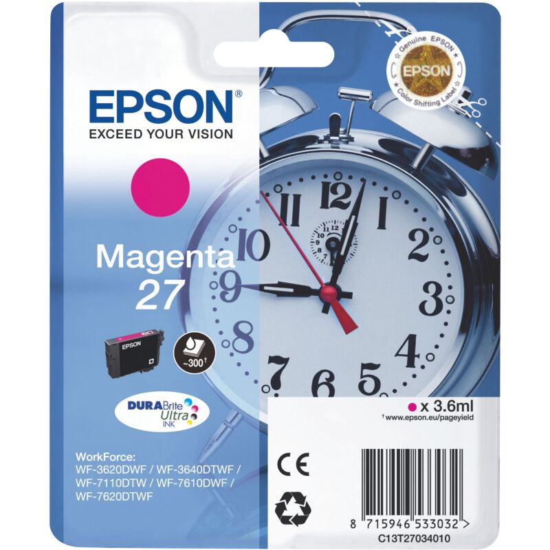 Epson 27 cartouche couleurs séparées pour imprimante jet d'encre