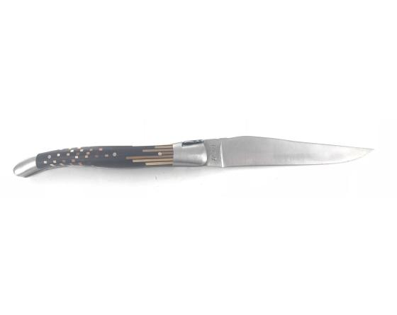 Laguiole 12 cm- Puzzle Etincelle - 2 mitres Couteau de poche par Laguiole en Aubrac
