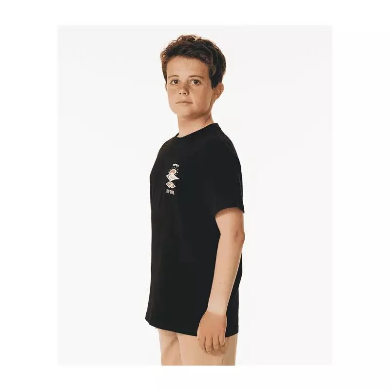 Teeshirt junior RIPCURL Search Icon Tee -Boy Black