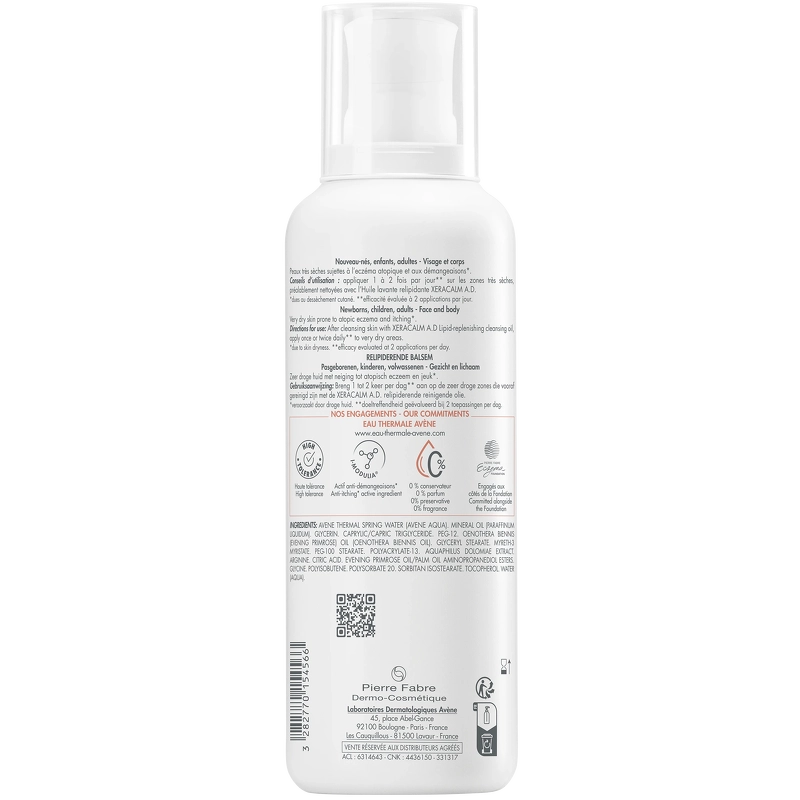 Avène XeraCalm A.D Lipid-Replenishing Balm 400 ml