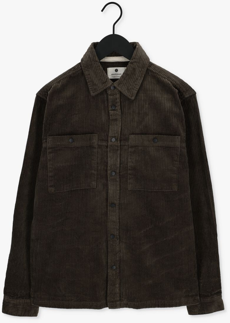 ANERKJENDT donkergroene anerkjendt overshirt akoscar wide corduroy