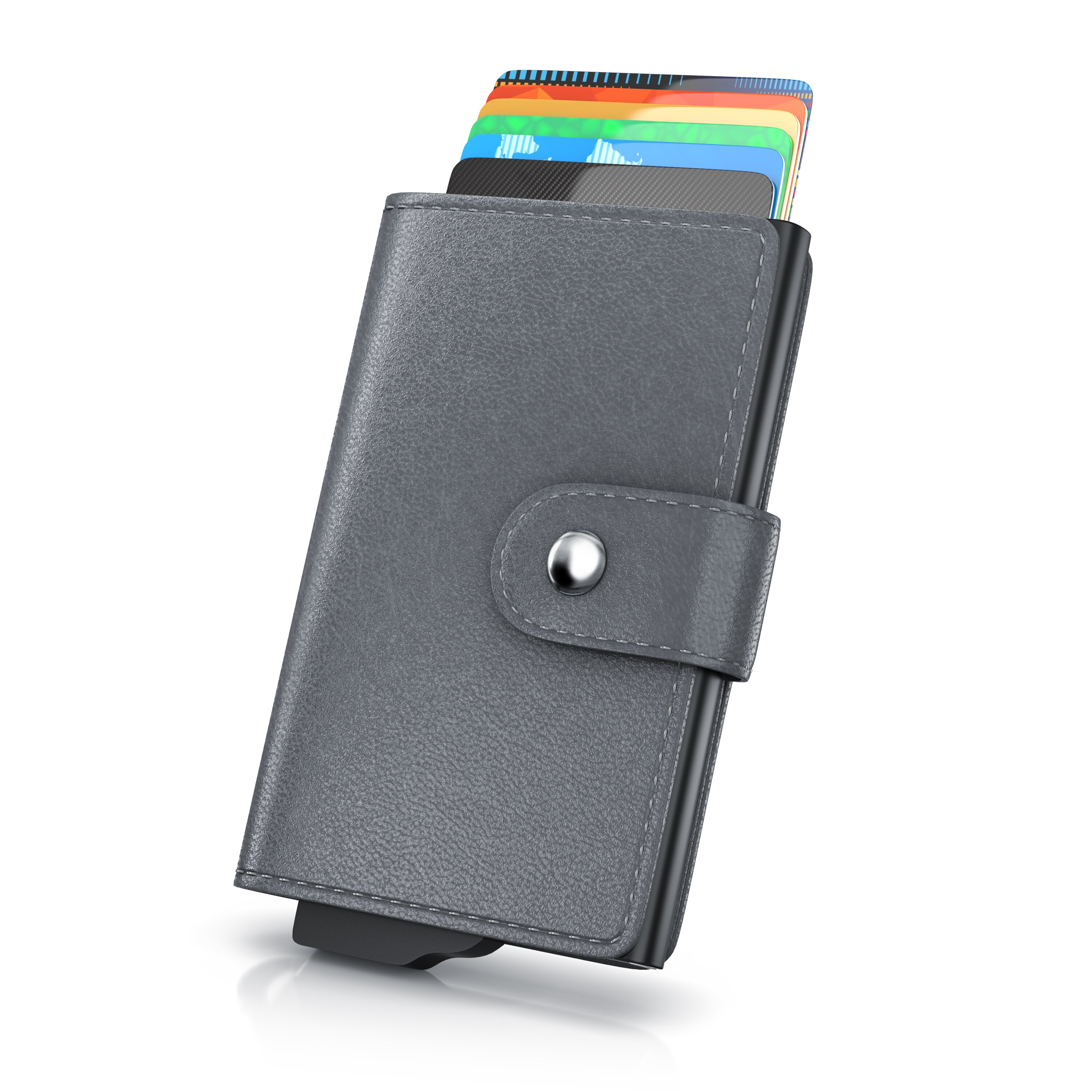 Aplic NFC / RFID Kartenetui Portemonnaie - NFC / RFID Abschirmung Blocking - Schutz vor Cyber Kriminalität - für bis zu 6 Karten - kompakt und stabil