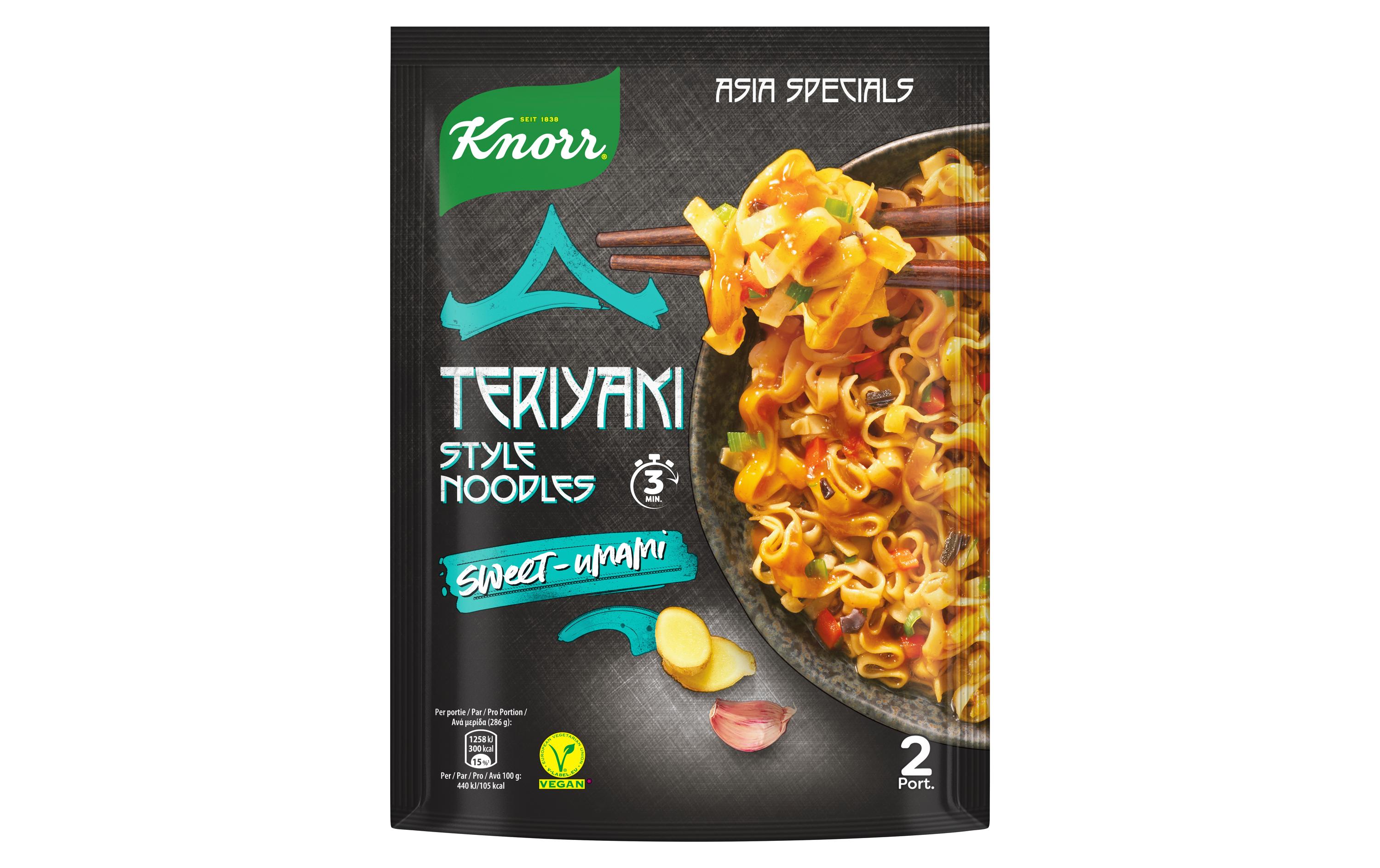 Asia Specials Teriyaki Style Noodles 2 PortionenWürziges Nudelgericht an asiatischer Sauce