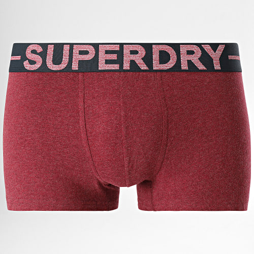 Lot De 3 Boxers Classic Bleu Marine Bordeaux Rose Chiné