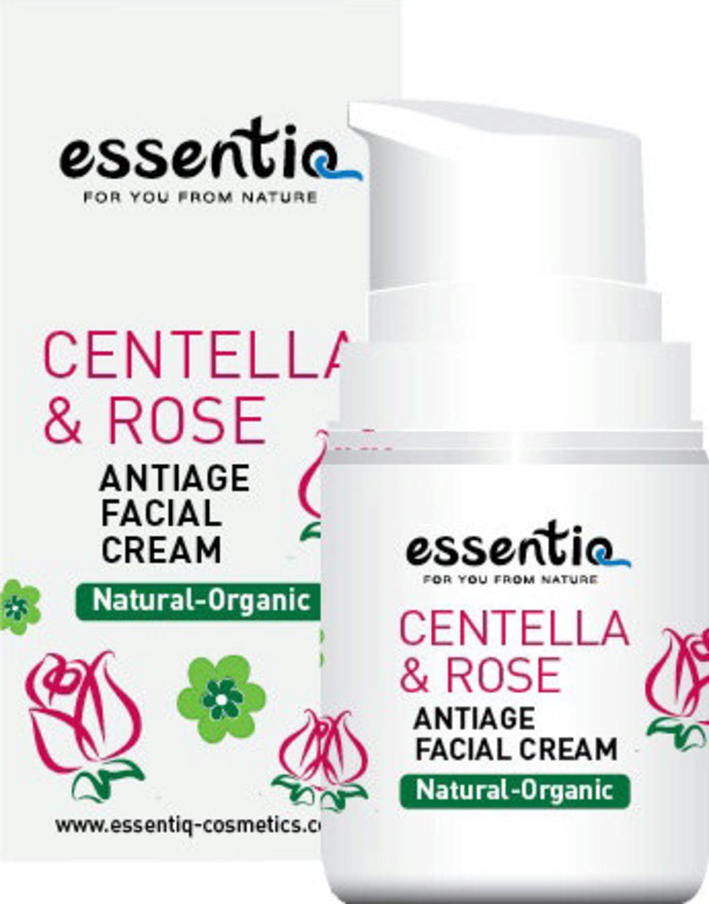 Essentiq  Centella & Rose Antiage Facial Cream, 50 ml