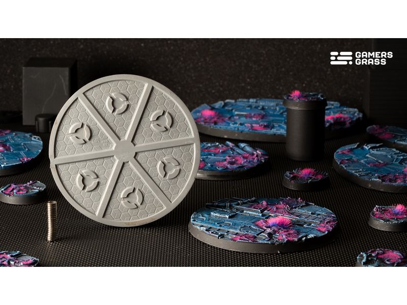 GamersGrass Base Alien Infestation round 80 mm (x1) Hochwertige Bases für den Miniaturenbau