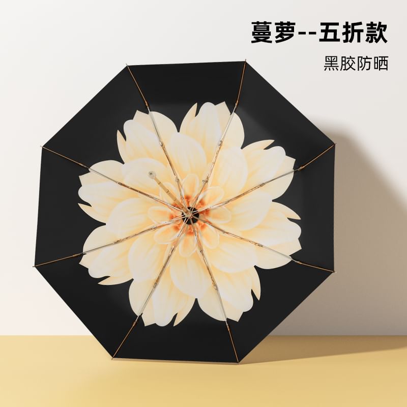 Worthbuy - Compacte paraplu met bloemenprint