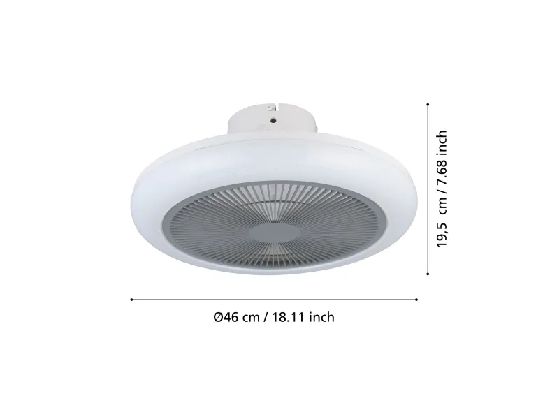 EGLO KOSTRENA VENTILATOR TW AC HVID/GRÅ