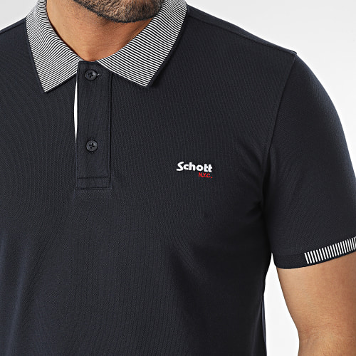 Polo Manches Courtes Alvin Bleu Marine