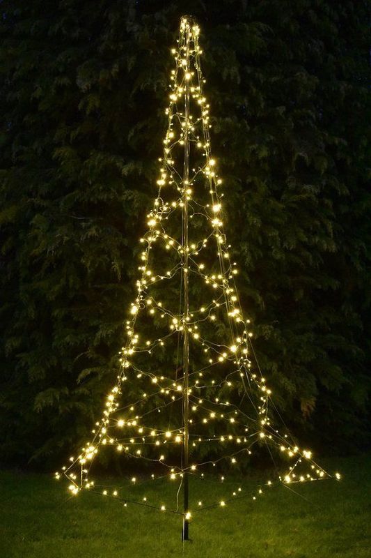 Vlaggenmast - Kerstboom - Warmwit - 480 Leds
