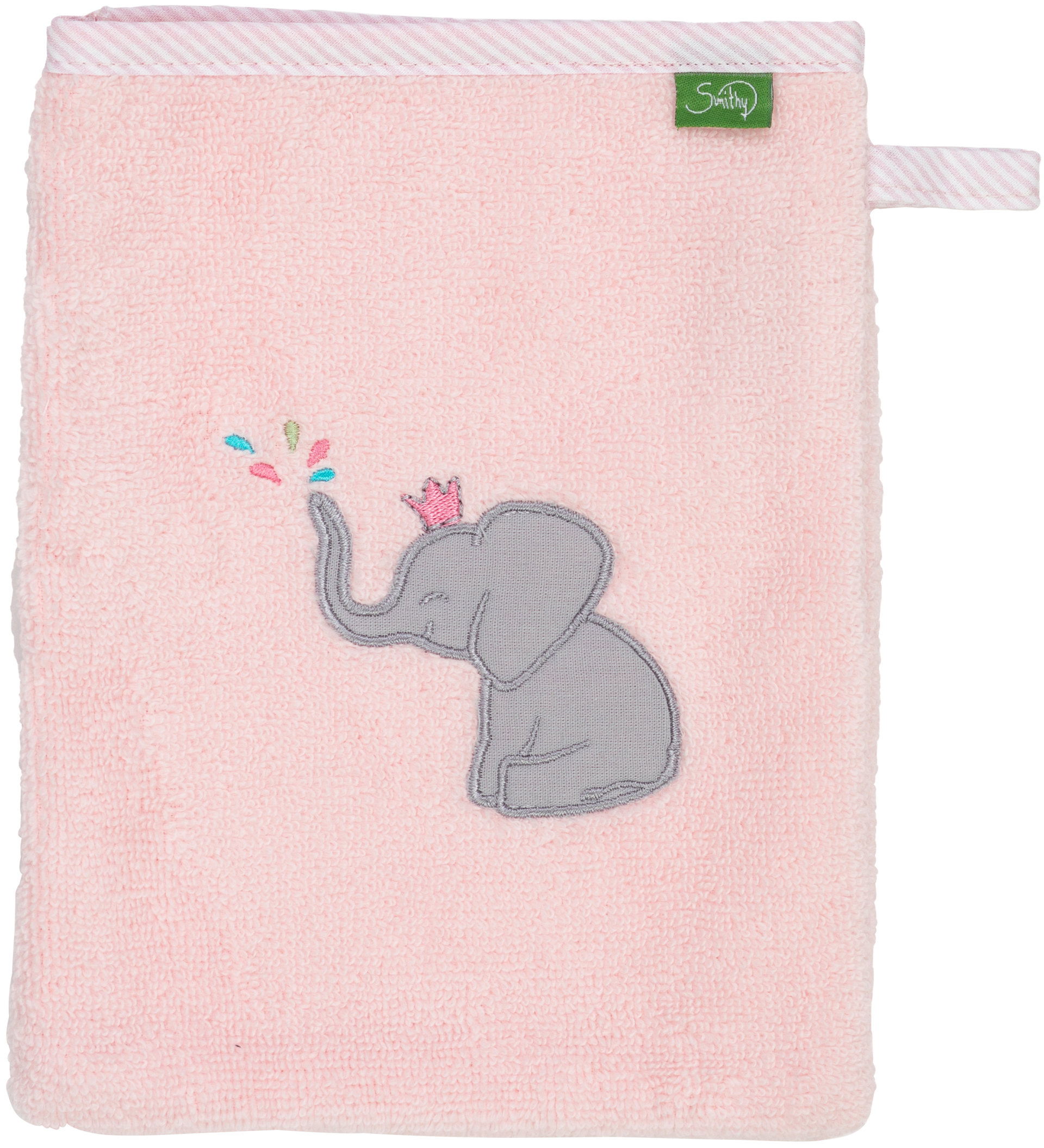 Smithy Waschhandschuh KLEINER ELEFANT 14 x 23 cm rosa