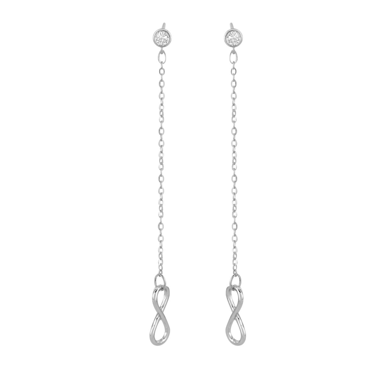 Boucles d'oreilles argent 925 et oxydes