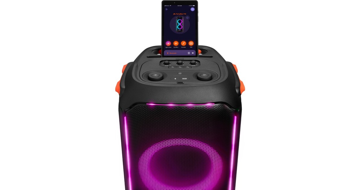 JBLPartybox 710 luidspreker  (Zwart, Bluetooth, wieltjes, handvat)