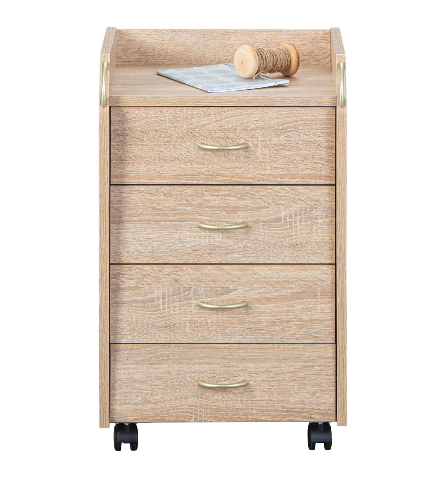 Rollcontainer Robin 36x65x40 cm Sonoma-Eiche Dekor