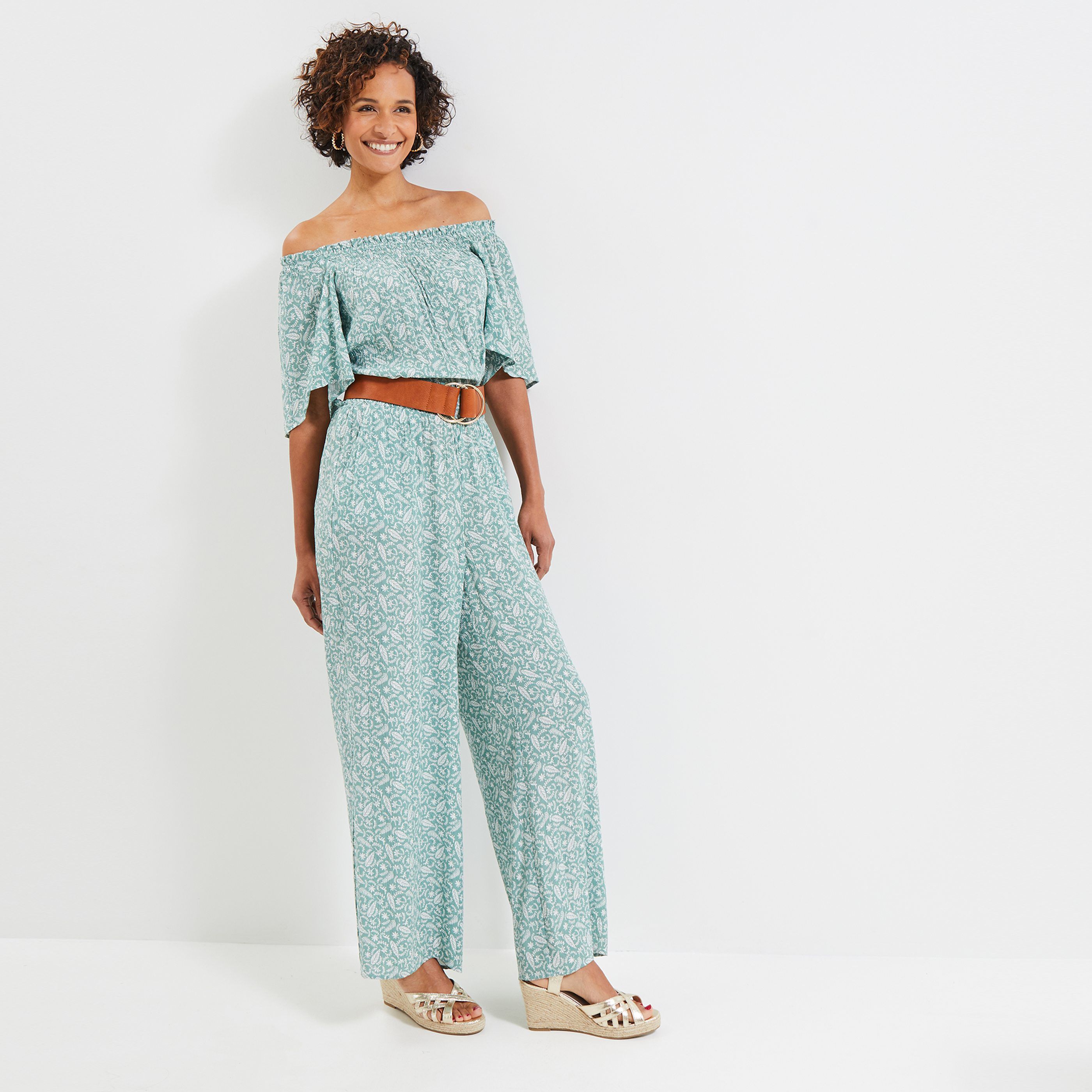 Combinaison imprimée femme - VERT CLAIR