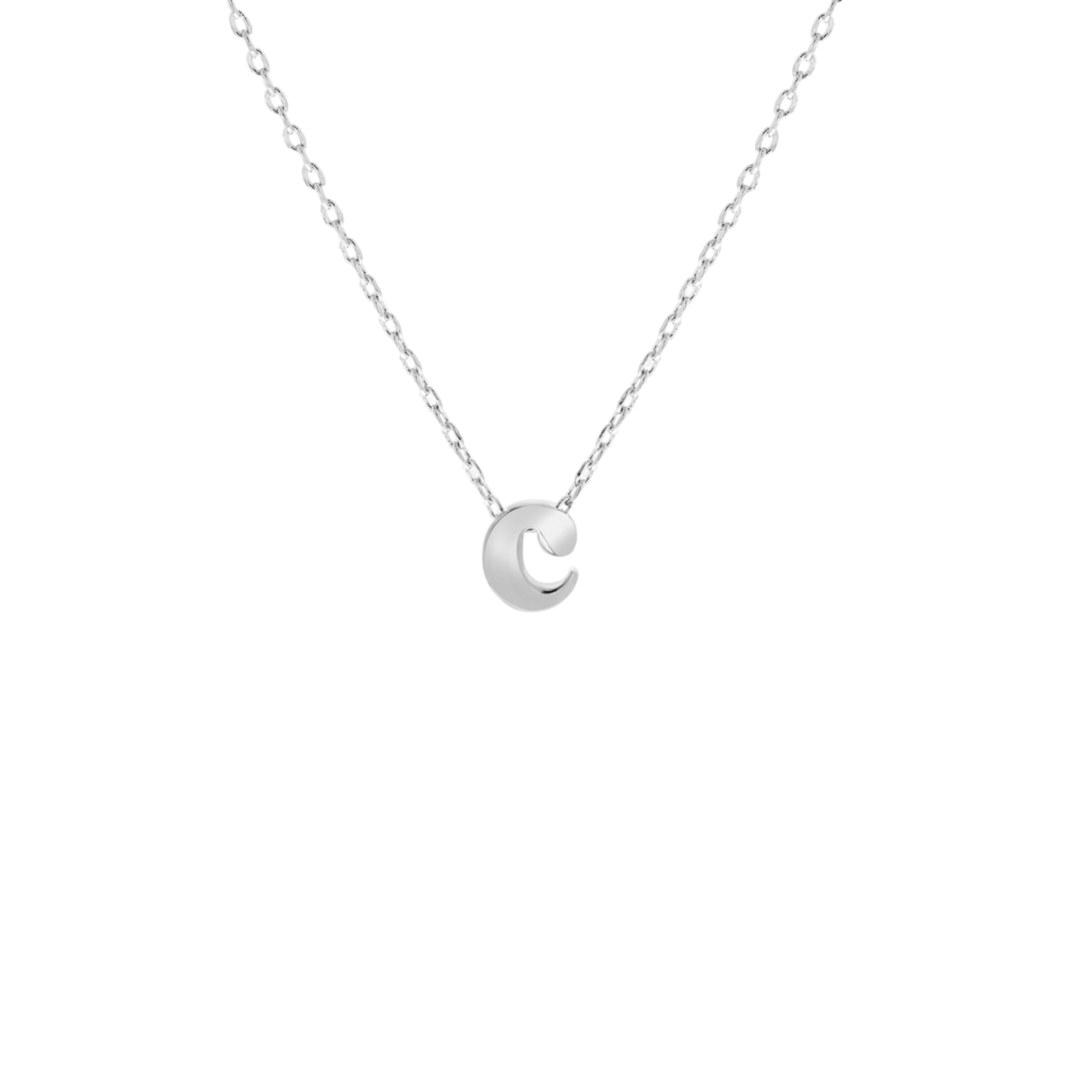 Stalen ketting met hanger letter