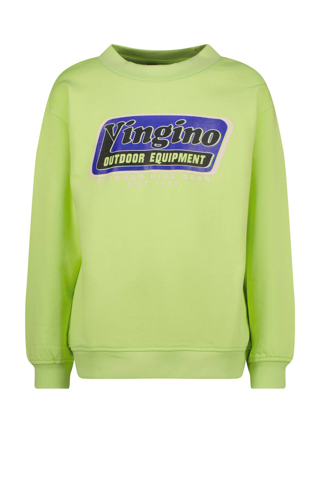 Vingino sweater Noisy met logo limegroen