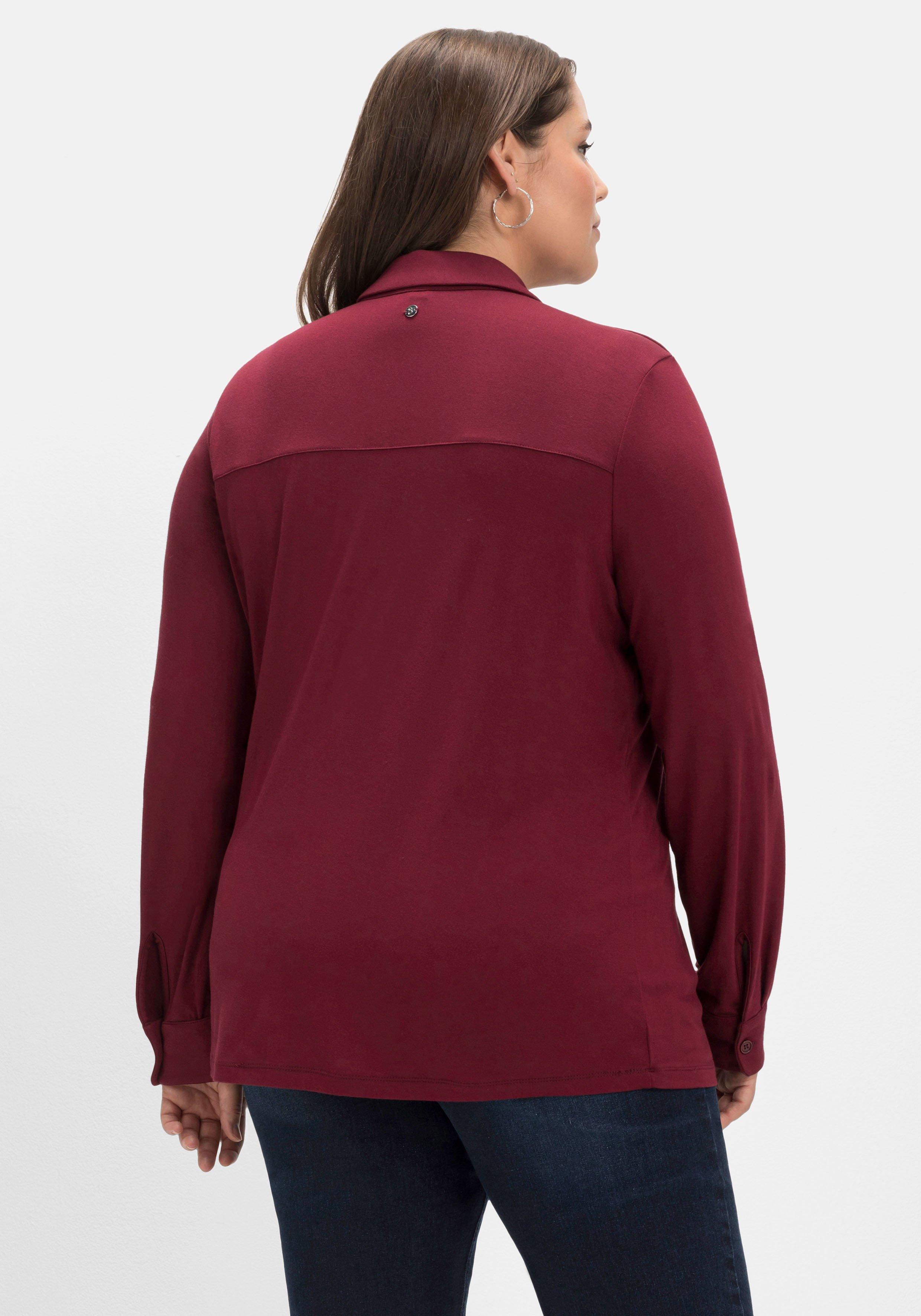 Shirtbluse mit Hemdkragen, aus Viskose