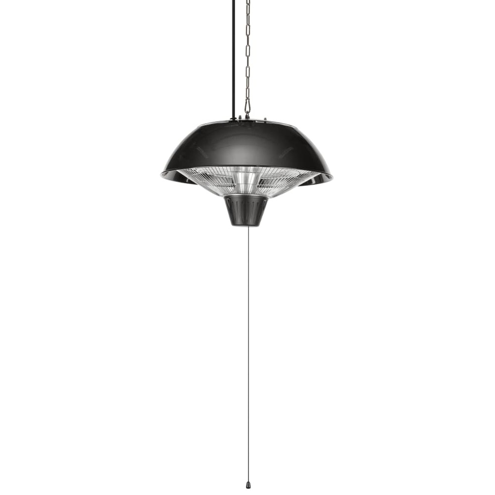 Chauffage de patio suspendu ka-5273 1500 w halogène noir
