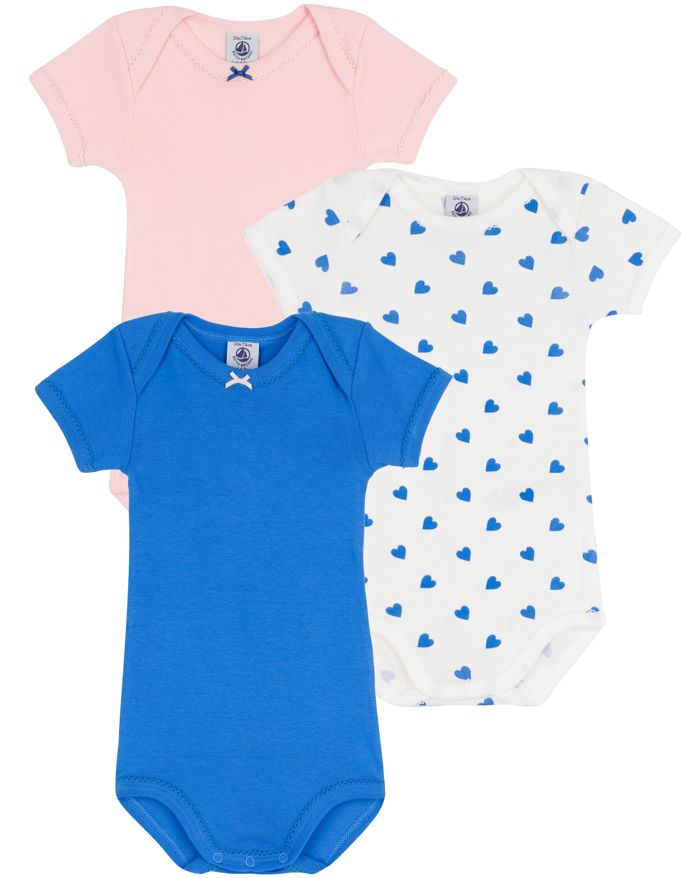 Kurzarmbody BELAMOUR 3er-Pack in multico