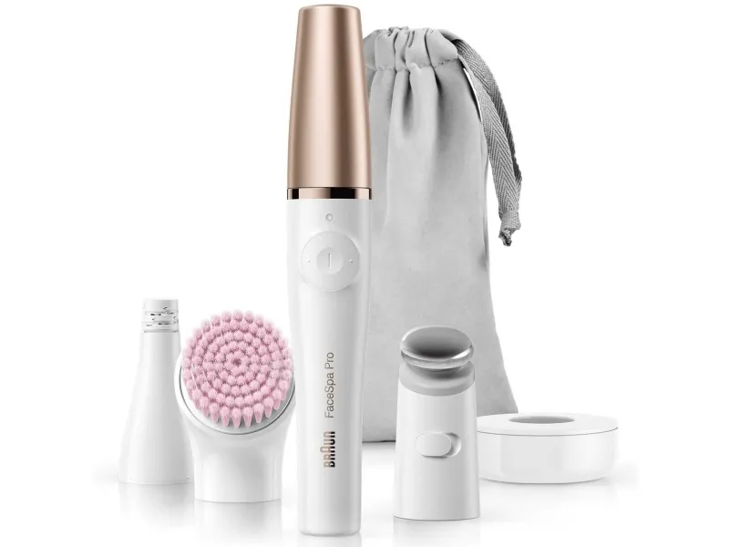 Braun Braun Pro 912 FaceSpa, 3-i-1-ansigtsplejeapparat, batteridrevet, hvid/brun