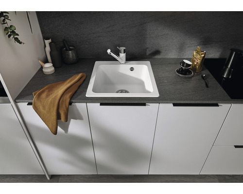Blanco NAYA 45 spoelbak, 465 x 510 mm, zacht wit, 527126