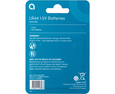 Andersson LR44 Alkaline 4pcs