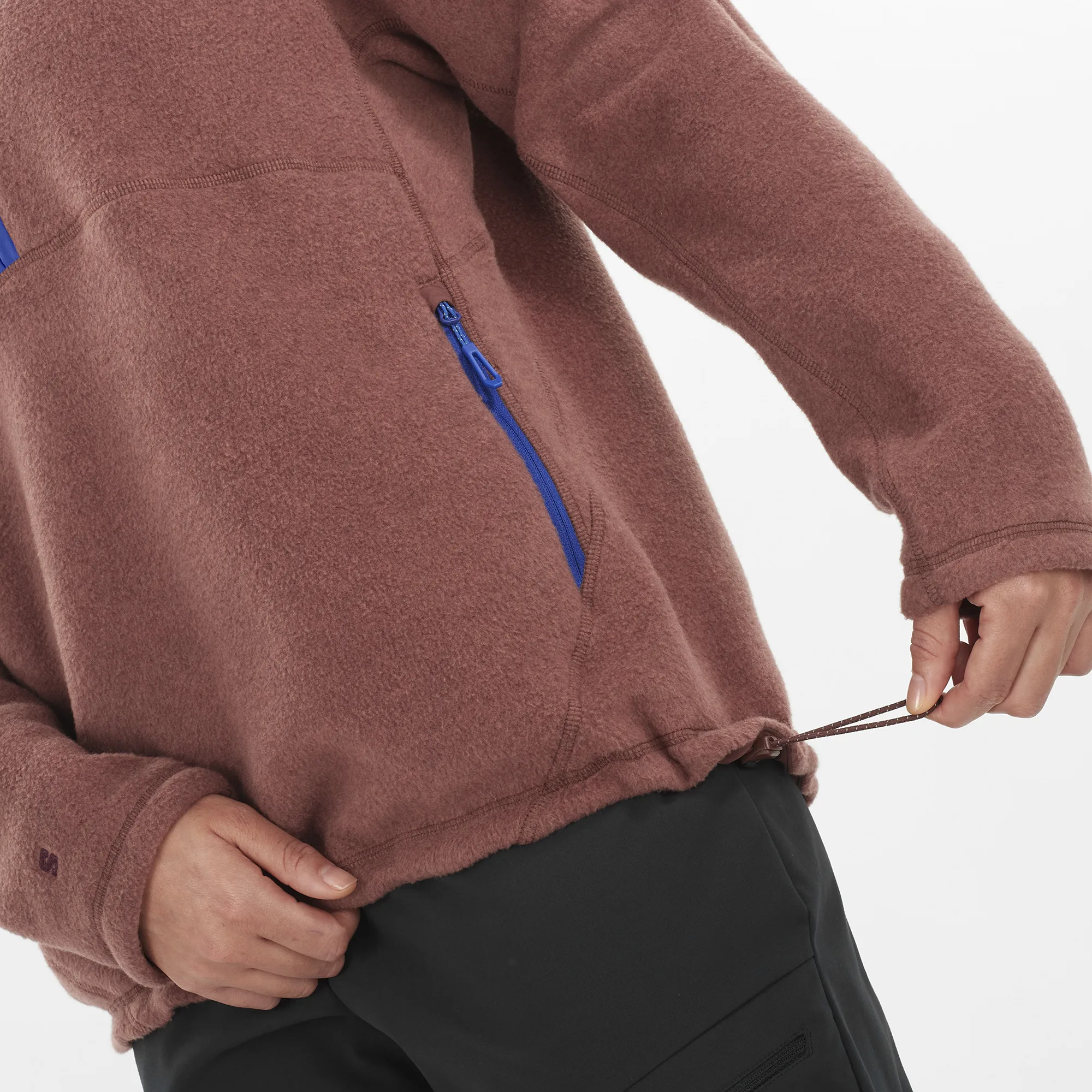 Salomon Women's Chroma Fleece Half Zip Rum Raisin