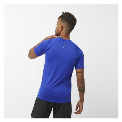 Maillot manches courtes Salomon Cross Run Bleu