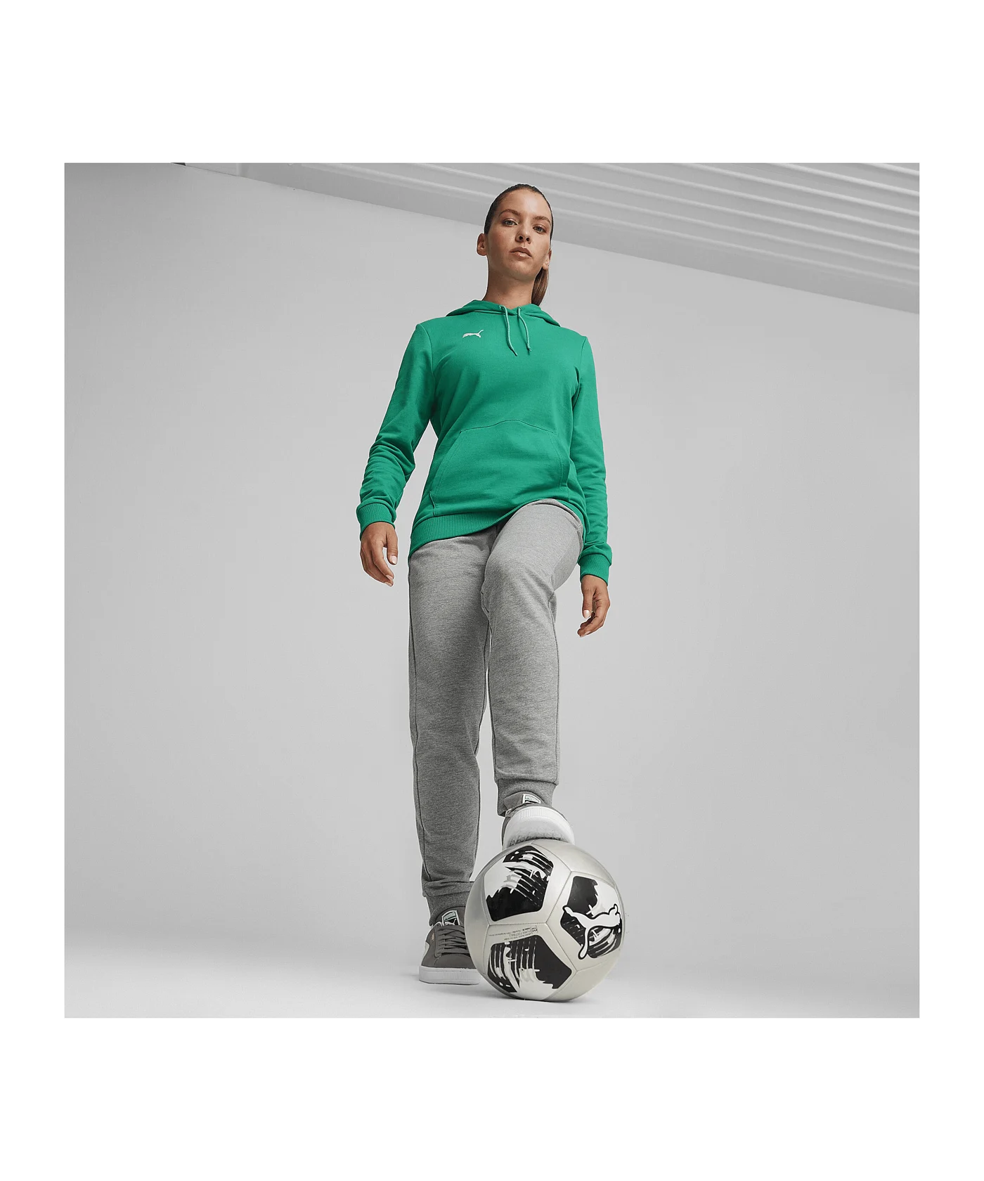 PUMA teamGOAL Casuals Hoody Damen Grün F05