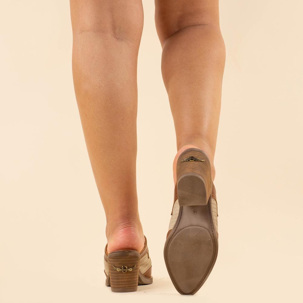 Nemonic boho klompjes 2379 cognac