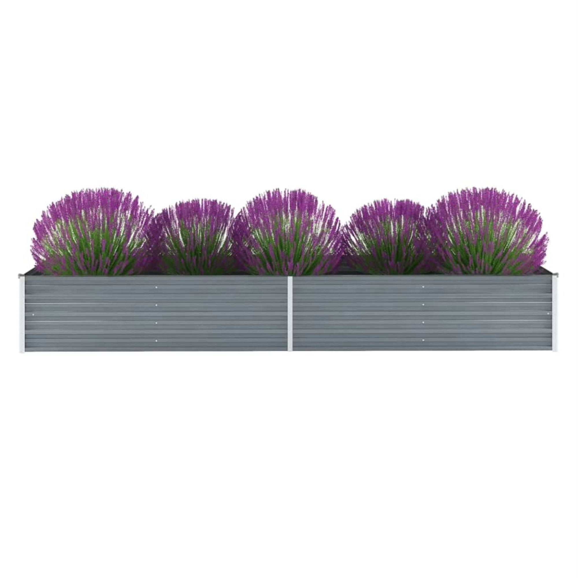 vidaXL Garten-Hochbeet Verzinkter Stahl 320x80x45 cm