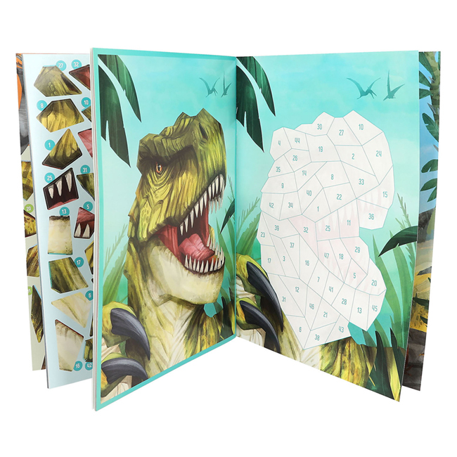 Dino World Nummer Stickers Stickerboek