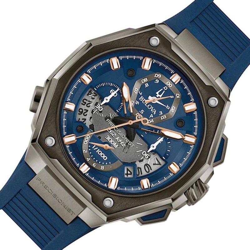 Bulova - Precisionist 98B357 - Herenhorloge - Zwart - Saffier Glas - 300m Waterbestendig