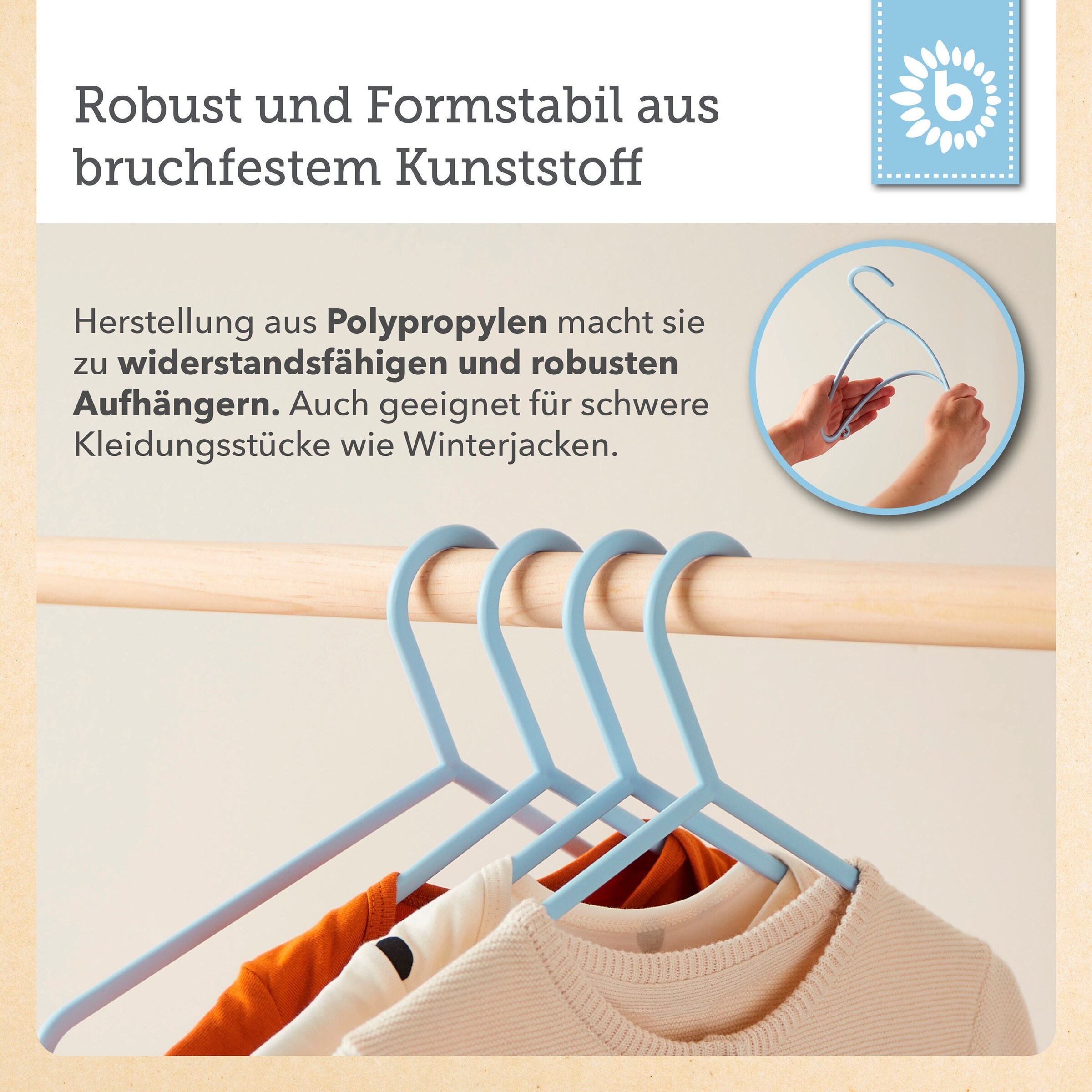 Bieco Kleiderbügel Kinder 16 St Trend blau Trend Blau