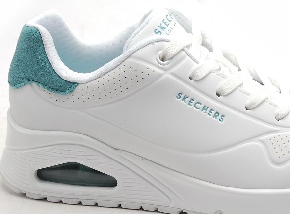 Skechers basses femme unopopback 177092 blanc