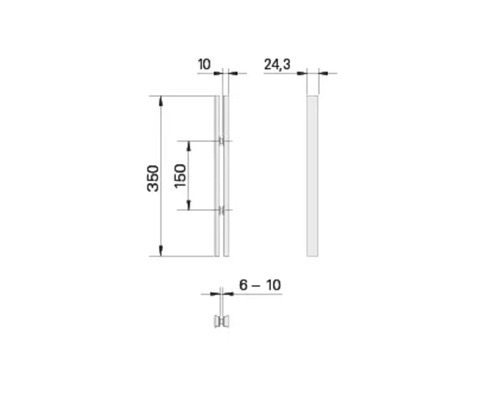 Pertura Flat Handle Tona Zwart