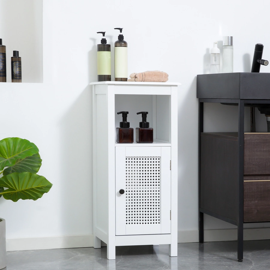 kleankin Badezimmer-Schrank mit Schrank weiß
