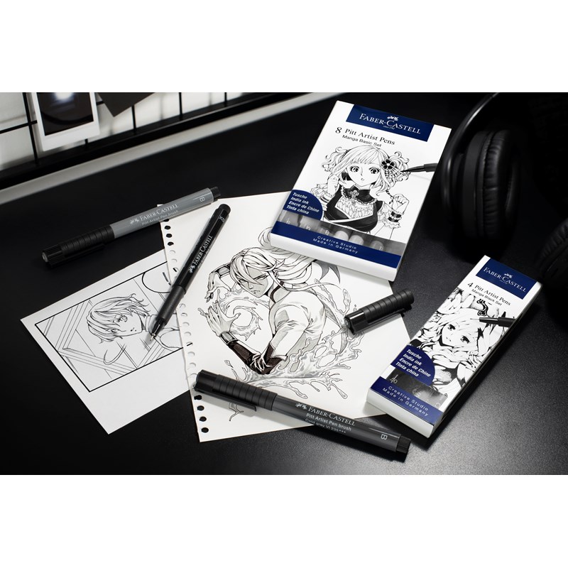 Faber-Castell<br>Tusser Pitt Artist Manga 4 stk