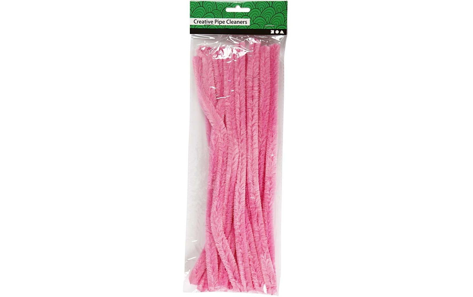 Chenilledraht 15 mm, 15 Stück, PinkBiegsame Pfeifenreiniger