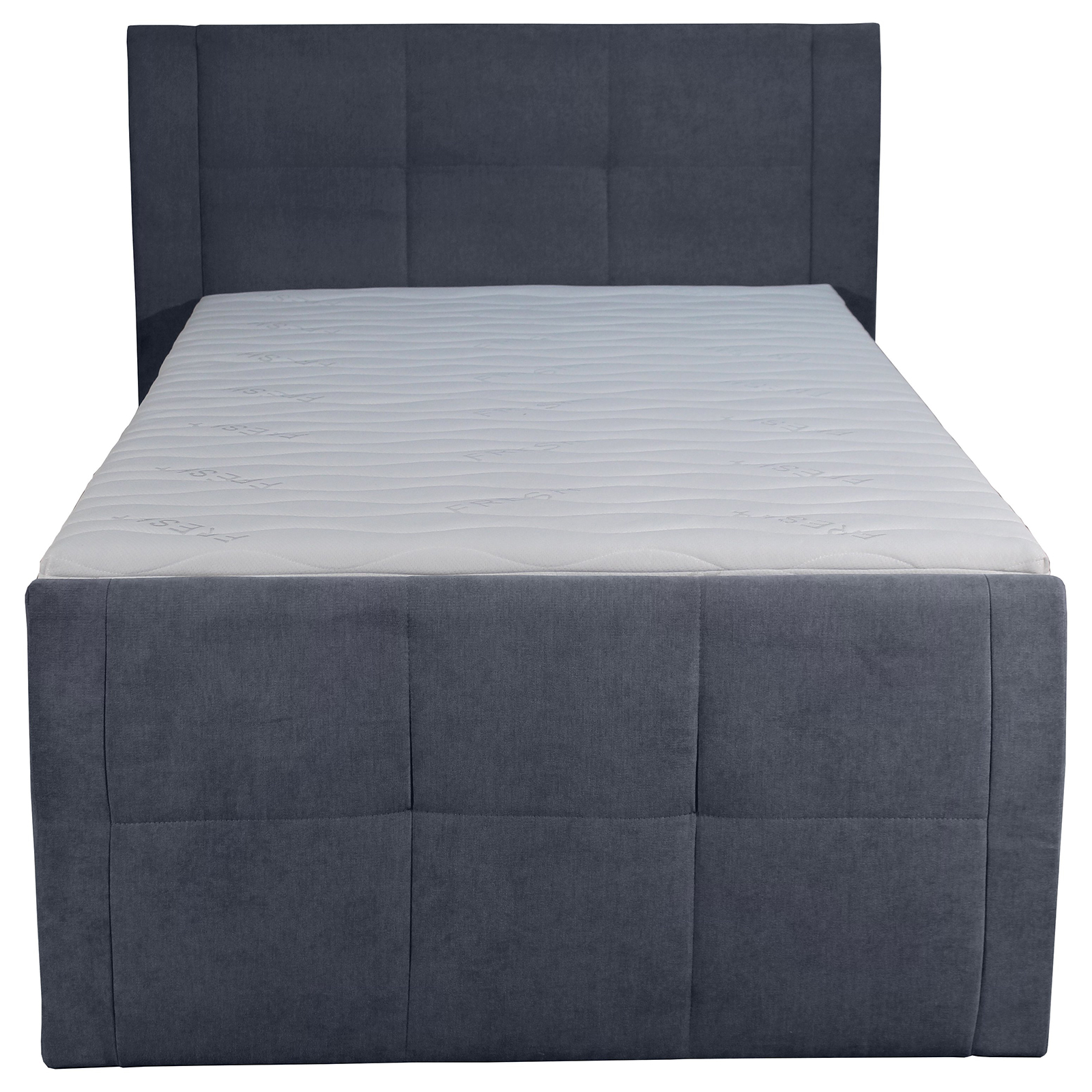 Boxspringbett - dunkelgrau - H3 - Bettkasten - 120x200 cm